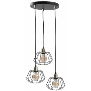 Keter Luna Cluster Pendant Ceiling Light Gold, 32cm, 3x E27