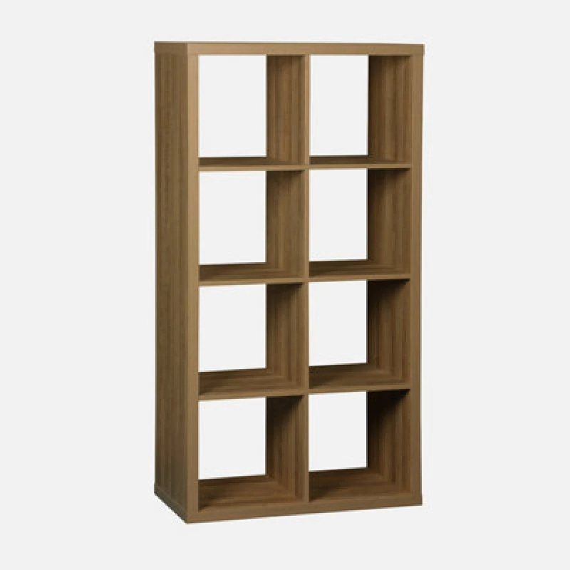 Image of Sweeek. 4-Level Bookshelf With 8 Compartments Mango Wood Effect W 76 X D 39 X H 146Cm