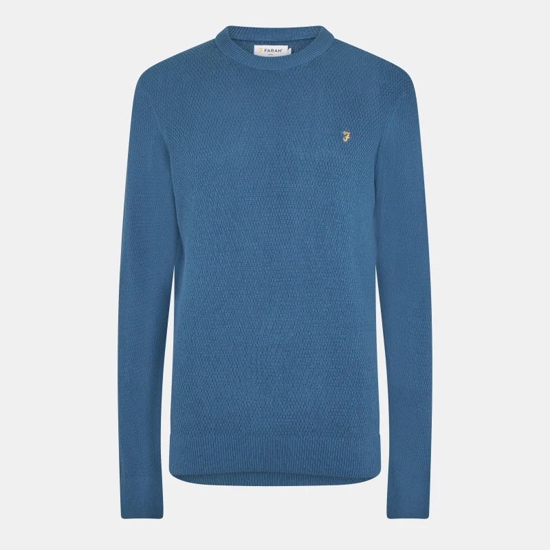 Image of Farah Mens Rainhill Crew Sweatshirt Cold Metal male X Small