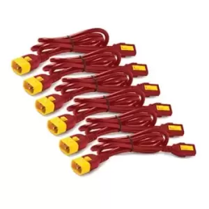 image of APC AP8704S-WWX340 power cable Red 1.22 m C13 coupler C14 coupler