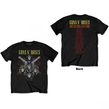 Image of Guns N' Roses - Pistols & Roses Unisex Large T-Shirt - Black