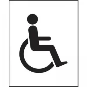 Image of Disabled Symbol’ Sign; Non-Adhesive Rigid 1mm PVC Board;