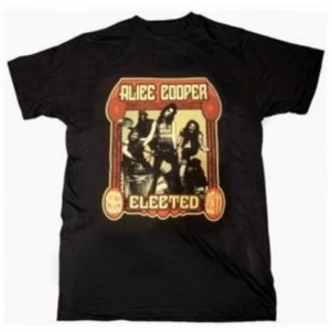 Image of Alice Cooper Elected Band Mens Black T-Shirt: Large