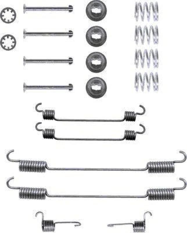 Image of HELLA Brake shoe fitting kit HELLA 8DZ 355 200-341