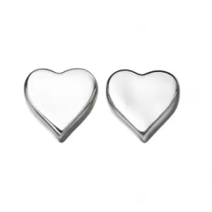 image of Beginnings Sterling Silver E4619 Heart Stud Earrings