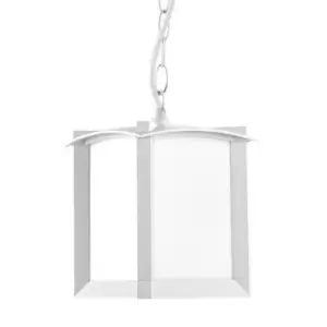 image of Mark 1 Light Outdoor Ceiling Pendant Light White, E27