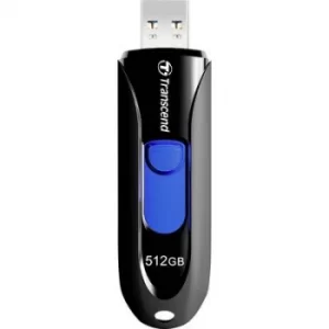 image of Transcend JetFlash 790 USB stick 512GB Black, Blue TS512GJF790K USB 3.2 Gen 2 (USB 3.1)