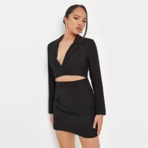 Missguided Tailored Cut Out Blazer Dress - Black