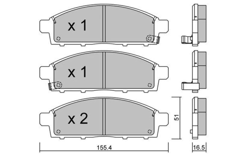 Image of AISIN Brake pad set AISIN BPMI-1005