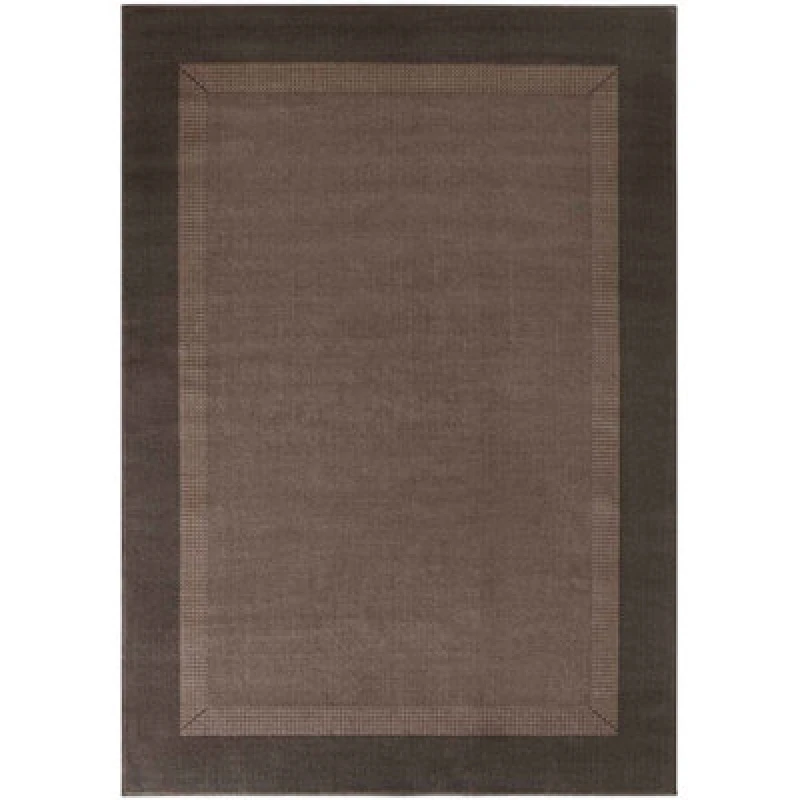 Image of The Rugs Designer Velours Band Rug And Runner - Polypropylene Short Pile Rug In Brown