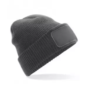 image of Beechfield Adults Thinsulate Printers Beanie (One Size) (Graphite Grey)