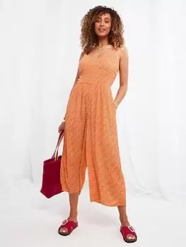 Joe Browns Summer Days Jumpsuit Orange, Size 14, Women