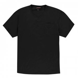 image of Pierre Cardin Plus Size V Neck T Shirt Mens - Black