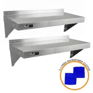 image of 2 X KUKoo Stainless Steel Shelves 1000Mm X 300Mm