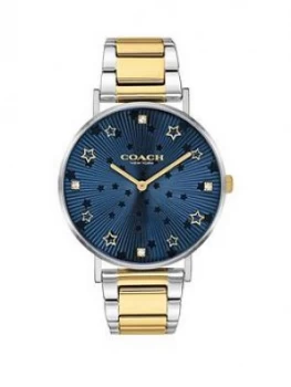Image of Coach Coach Perry Black Dial Stainless Steel Two Tone Bracelet Watch