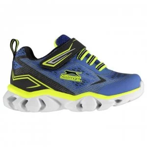 Image of Slazenger Light Up Infants Trainers - Royal/Green