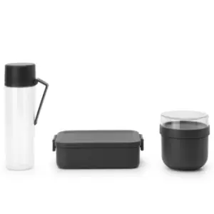 Image of Brabantia Make & Take Breakfast & Lunch Set Dark Grey