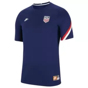 Image of Nike USA Pre Match T Shirt 2020 Mens - Blue