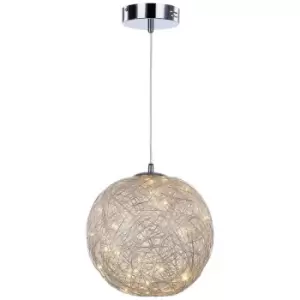 image of Netlighting Modern LED Hanging Pendant Chrome, Warm White 3000K 630lm