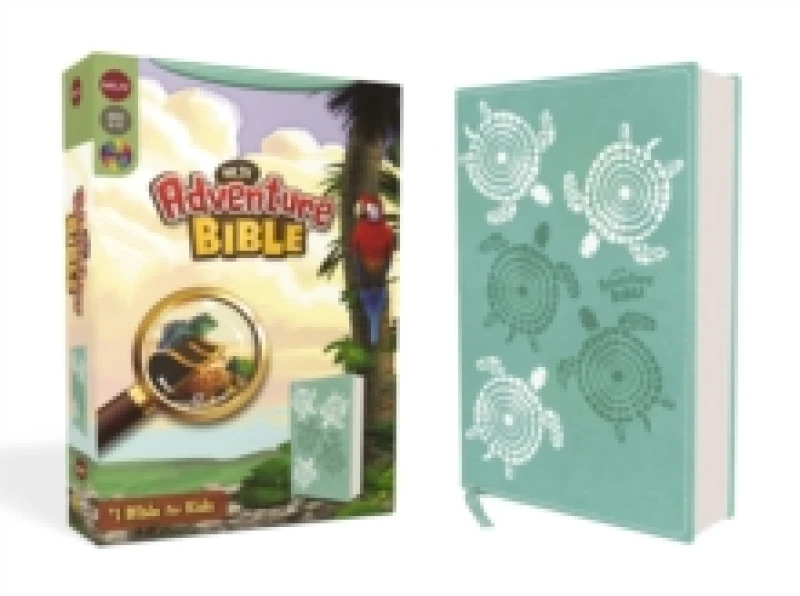 Image of NKJV, Adventure Bible, Leathersoft, Teal, Full Color. Leather / fine binding. By Lawrence O Richards Books