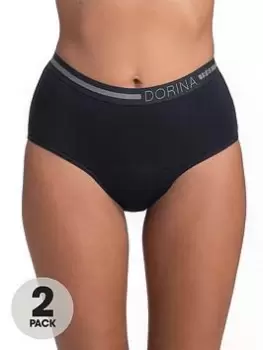 Image of DORINA Eco Moon 2 Pack Midi Nighttime Period Pants - Black, Size 18, Women
