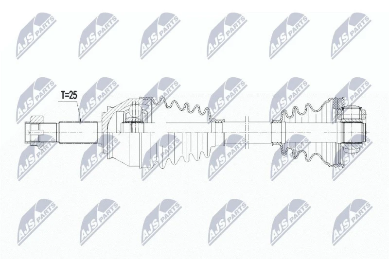 Image of NTY NPW-FT-023 Drive shaft Front Axle Right Drive Shaft (13)