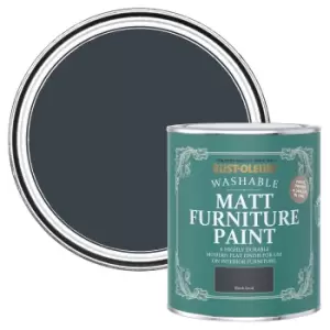 image of Rust-Oleum Matt Furniture Paint Black Sand - 750ml