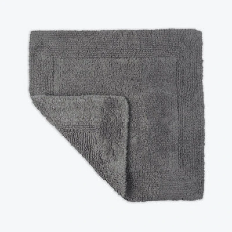 Image of Allure Bath Fashions Elegance Reversible Heavyweight Shower Mat - Charcoal Grey