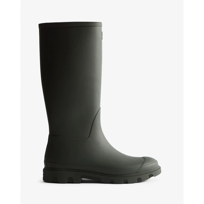 Image of Hunter Mens Downpour Tall Wellington Boots Dark Olive male 8 (42)