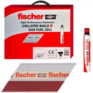 image of Fischer - 3.1 x 90mm Smooth Stainless Steel 1st Fix Framing Nails (1100 Box + 1 Fuel Cell)