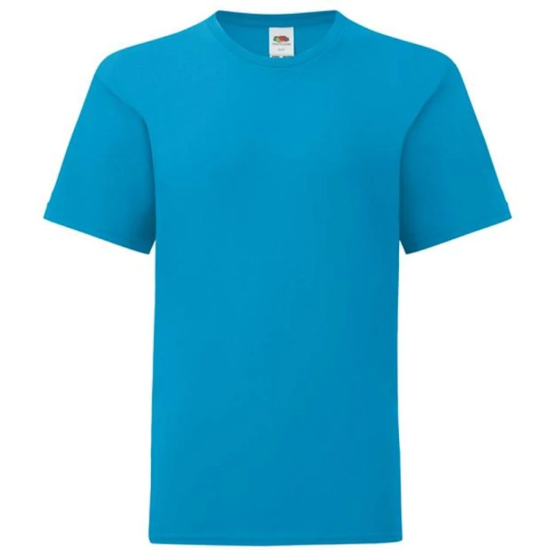Image of Fruit of the Loom Iconic T-Shirt in Dark Blue Size: 12-13 Years Dark Blue Unisex 12-13 Years