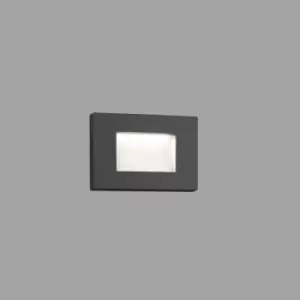 Faro Spark-1 - Outdoor LED Recessed Wall Light Dark Grey 5W 3000K IP65