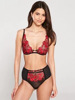 Image of Ann Summers Cecile High Apex Bra - Red, Size 32C, Women