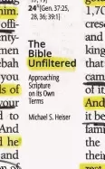 Image of bible unfiltered approaching scripture on its own terms