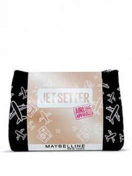 image of Maybelline Maybelline Makeup Kit Jet Setter Primer, Mascara, Lipstick, Blusher & Micellar Water Christmas Gift Set Travel Kit For Her