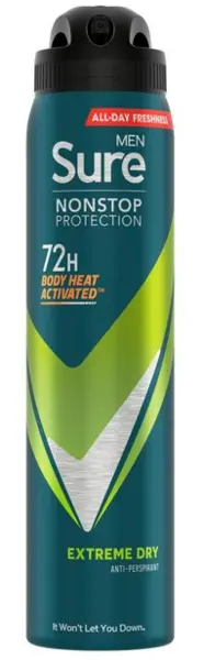 Image of Sure Men Non Stop Protection Extreme Dry Deodorant 250ml