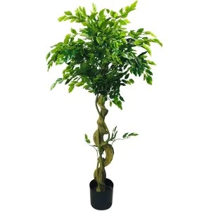 image of Artificial Ficus Tree With Twisted Trunk 137cm