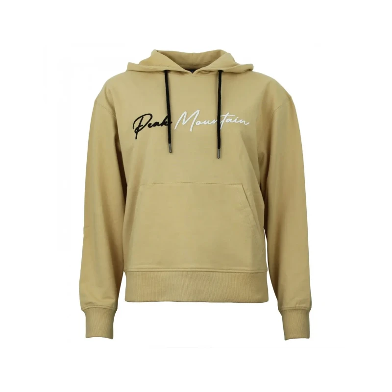 Image of Womens cotton sweatshirt Peak Mountain French Terry Beige Female L
