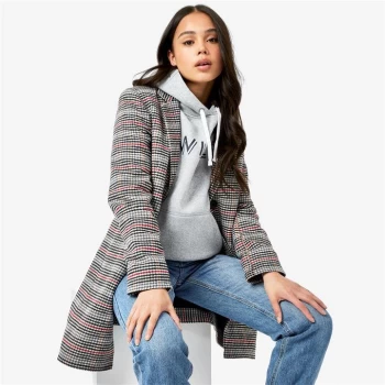 image of Jack Wills Pimlico Crombie Coat With Wool - Grey