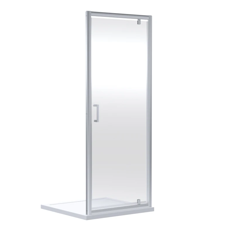 Image of Balterley 6mm Glass Reversible Pivot Shower Door 1900 x 760mm Chrome Silver