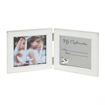 Image of 4" x 4" - Engravable Hinged Photo Frame - Confirmation