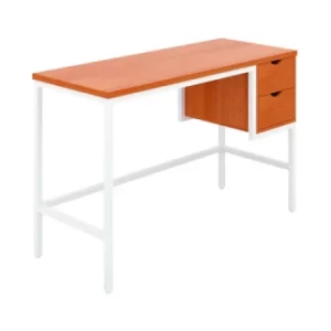 Image of Jemini Soho Computer Desk with 2 Drawers 1200x480x770mm Beech/White KF90927