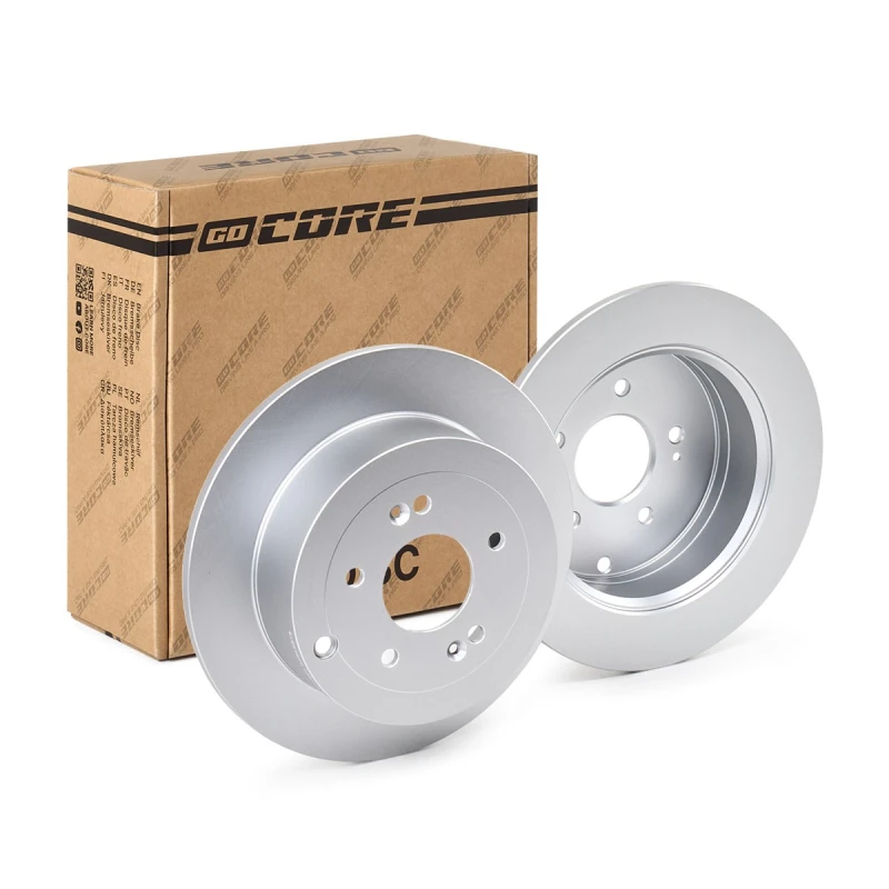 Image of goCORE GCH20339 Brake disc Rear Axle, Solid, Cast Iron, Coated, without wheel studs Cast Iron Brake Disc (82)