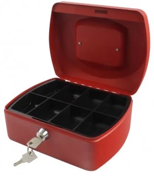 image of Q Connect 8" Cash Box - Red