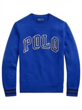 Image of Ralph Lauren Boys Polo Knitted Jumper - Royal Blue