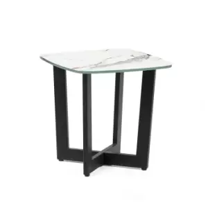 image of Julian Bowen Olympus Lamp Table - White Marble