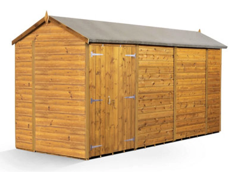 Image of Empire Sheds Empire Modular Apex 6X12 Dipped Treated Tongue And Groove Wooden Garden Shed Double Door (6' X 12' / 6ft X 12ft) (6X12)