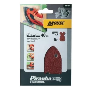 Image of Black and Decker Mouse Sanding Sheets - Pack of 5 40g