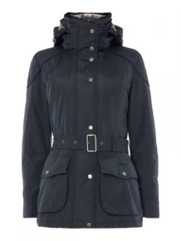 Image of Barbour Outlaw Belted Jacket Blue
