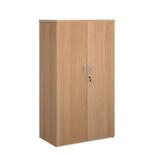 Image of Dams Lockable Cupboard with One Fixed and Two Adjustable Shelves 1440mm - Beech